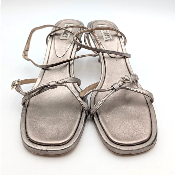 Badgley Mischka Brynna Metallic Strappy Sandals Light Bronze Size US9.5 EU40 - Picture 2 of 11